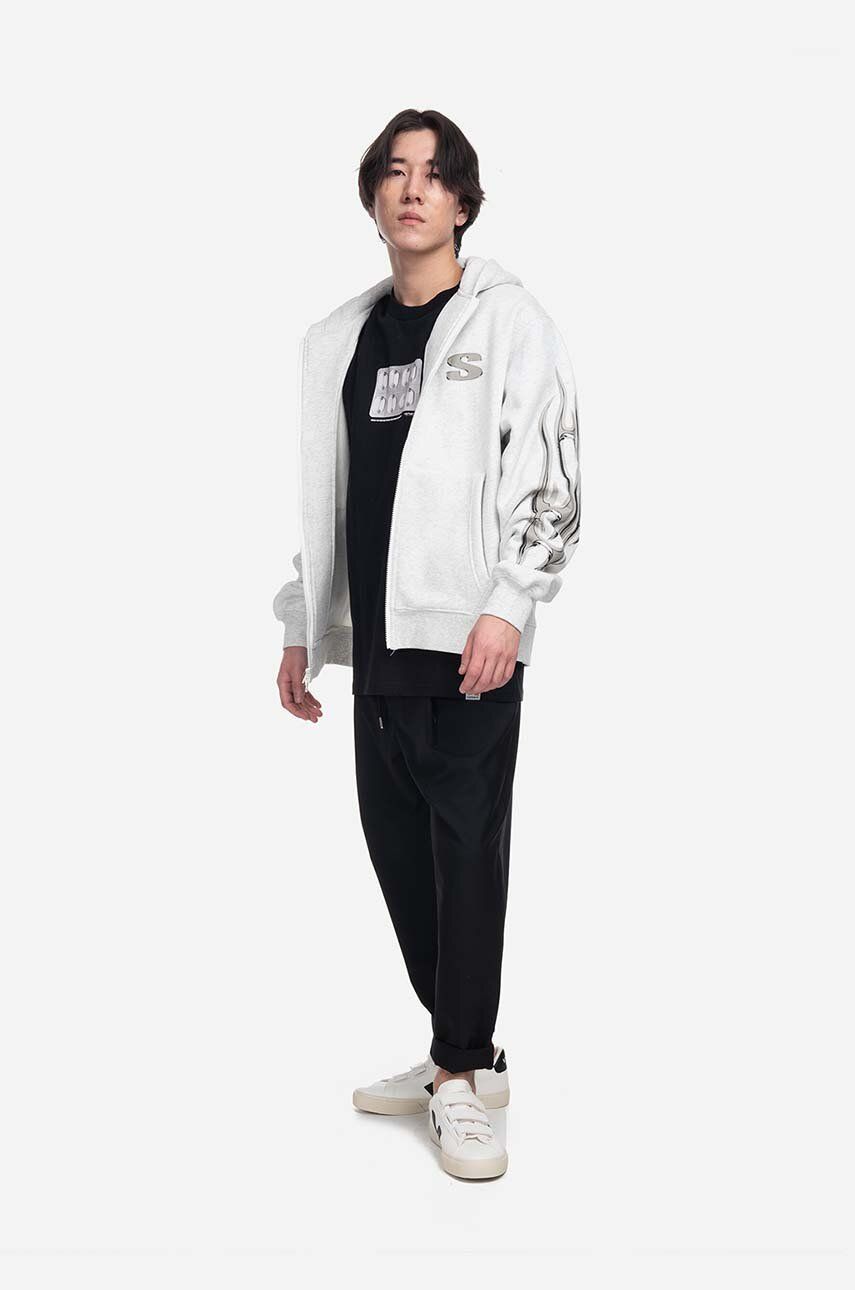 Mikina Stampd Hoodie with Graphic Print Šedá | SLA.M3106HD, 1