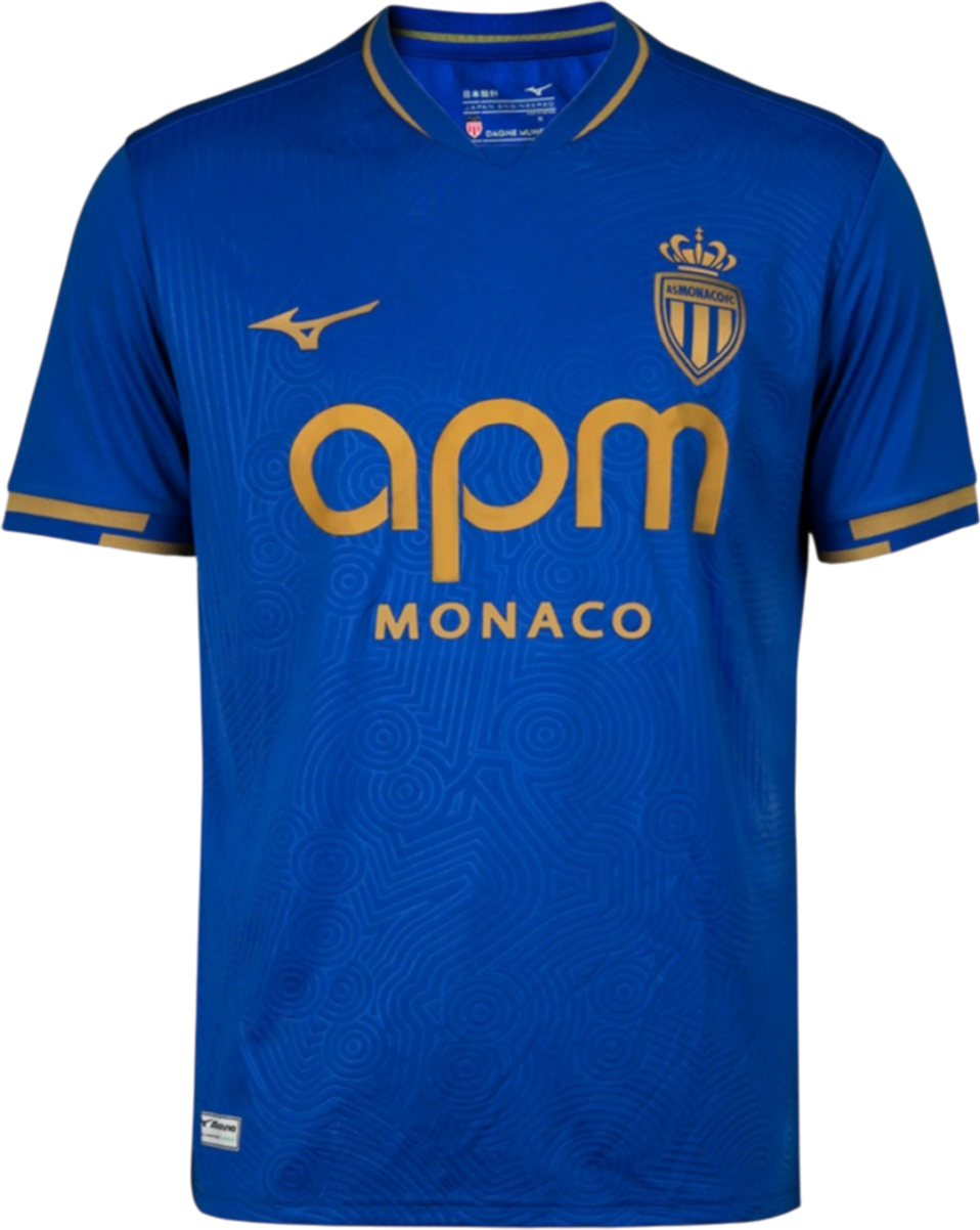 Dres Mizuno Mizuno AS Monaco Away Jersey Modrá | p2gacx77-12, 0