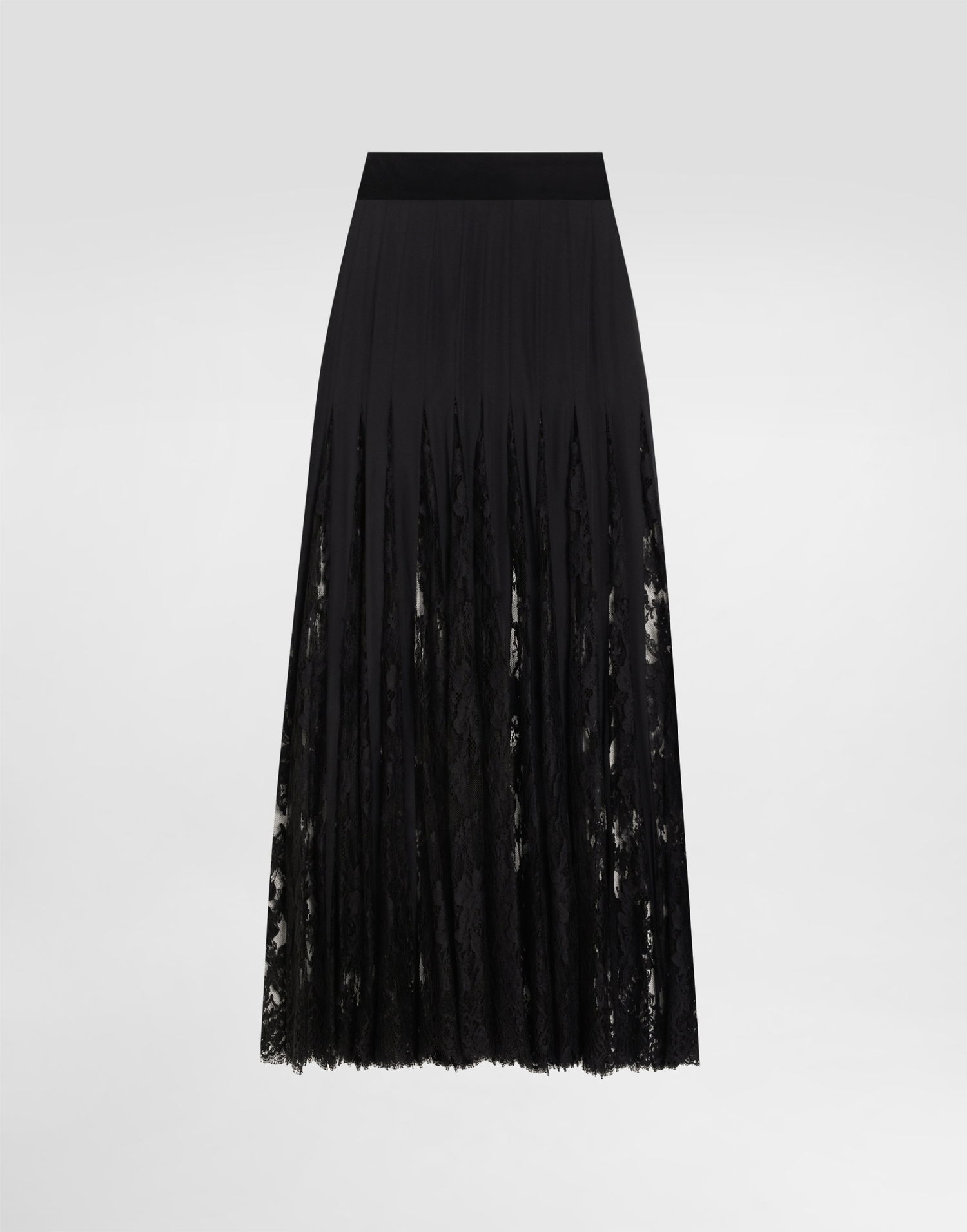 Sukňa Dolce & Gabbana Dolce & Gabbana Lace Pleated Midi Skirt Čierna | F4B6XTFUABFN0000, 0