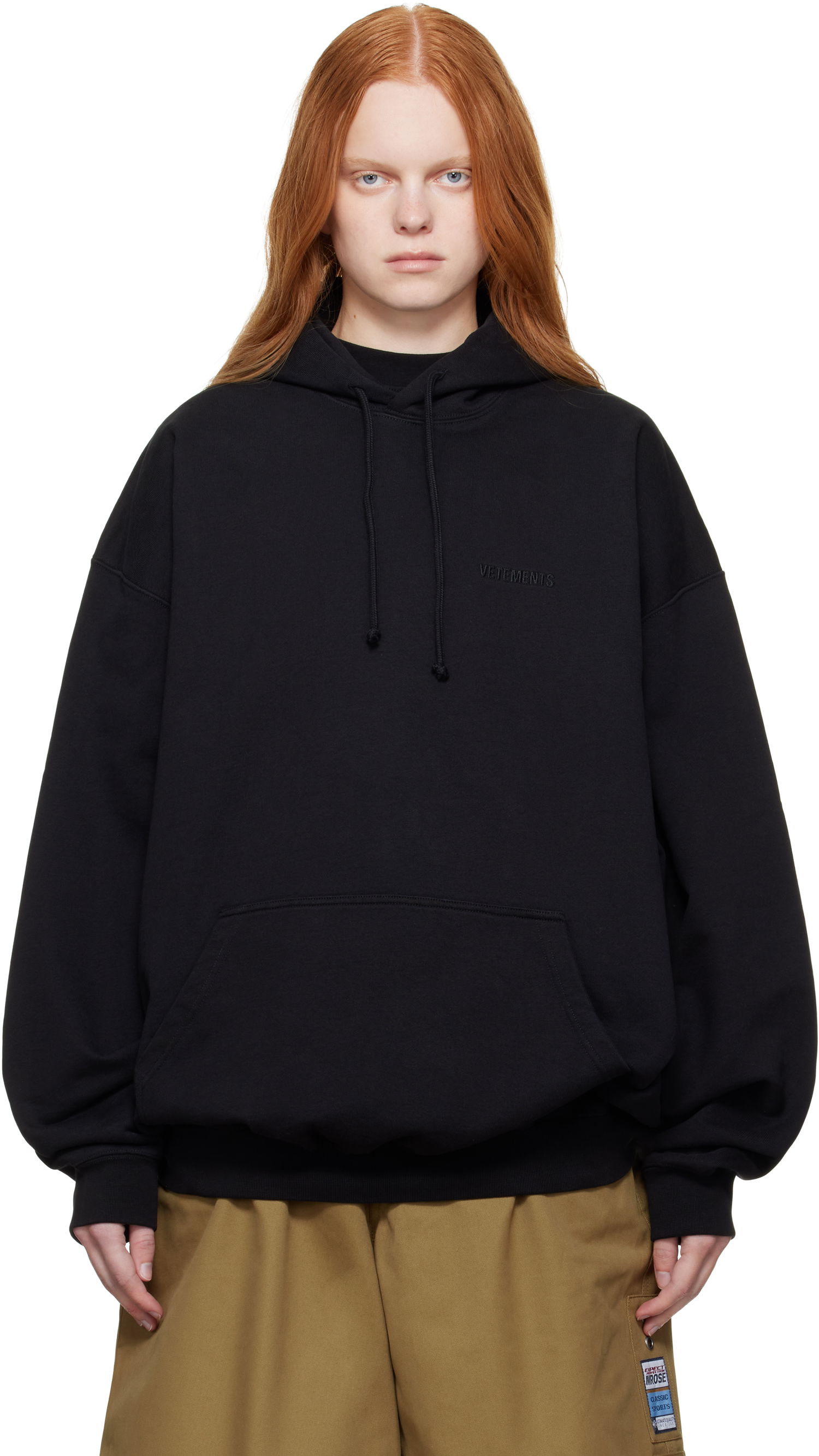 Mikina VETEMENTS Vetements Logo Oversized Hoodie Čierna | UH76HD100B, 0