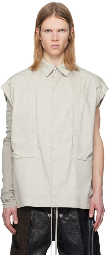 Košeľa Rick Owens Rick Owens Sleeveless Jumbo Denim Shirt Béžová | RU01E5776 DRD, 0