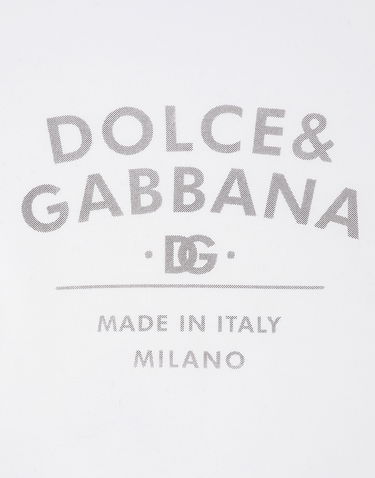 Tričko Dolce & Gabbana Jersey T-shirt With Lettering Biela | F8U48TGDB6WW0800, 3