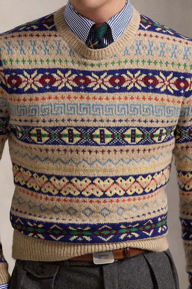 Sveter Polo by Ralph Lauren Polo Ralph Lauren Fair Isle Wool Sweater Béžová | 710949291, 3