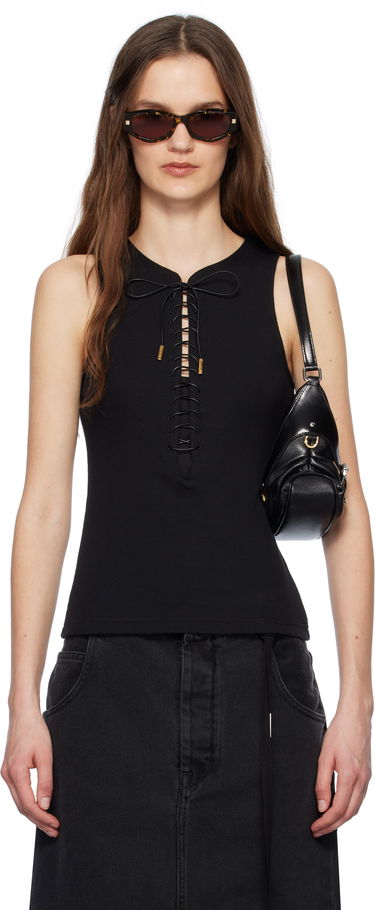 Tielko Givenchy Givenchy Slim Fit Laces Detail 4G Tank Top Čierna | BW70F2317P001, 0