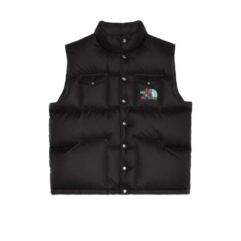 Vesta Gucci The North Face x Down Vest Black Čierna | 670654 XAAEO 1000