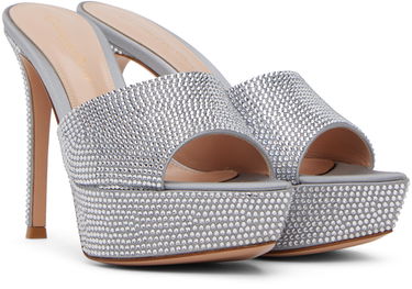 Tenisky a topánky Gianvito Rossi Gianvito Rossi Tracey Crystal Heeled Sandals Šedá | G16550.85RIC.RAS, 3