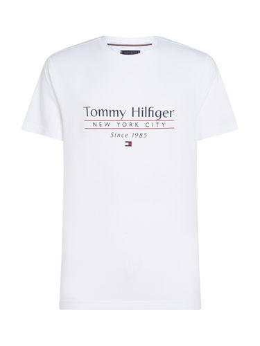Tričko Tommy Hilfiger Tommy Hilfiger Logo Crew Neck T-Shirt Biela | MW0MW38621YBR, 4