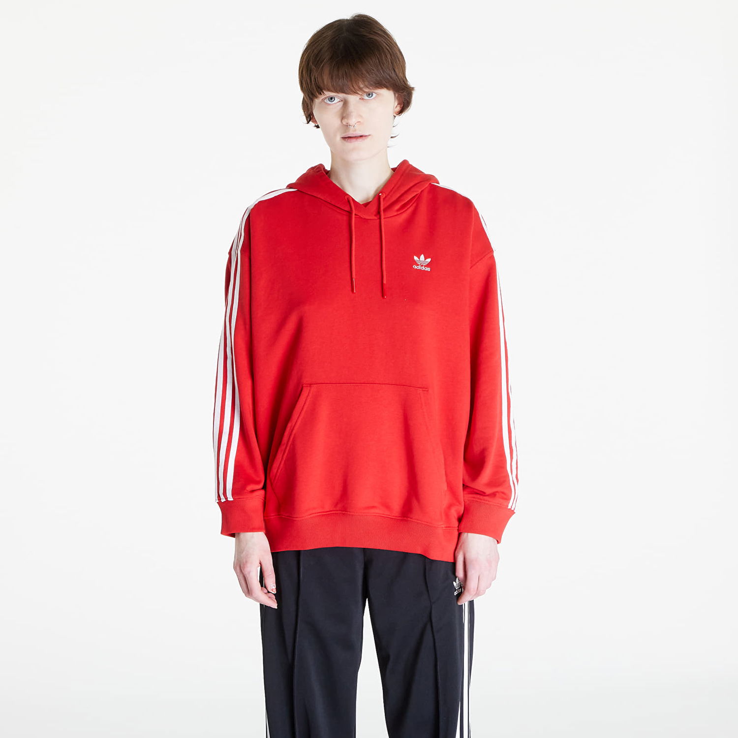 Mikina adidas Originals 3 S Hoodie Os Red Červená | IN8397, 0