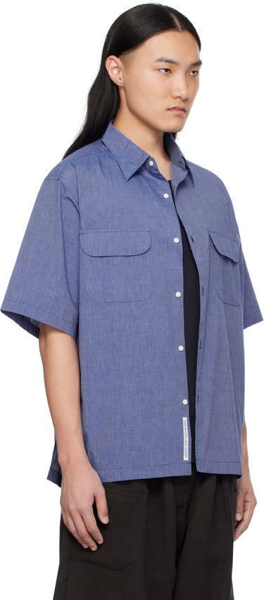 Košeľa NANAMICA nanamica Regular Collar End on End Short Sleeve Shirt Šedá | S25SG075U, 4