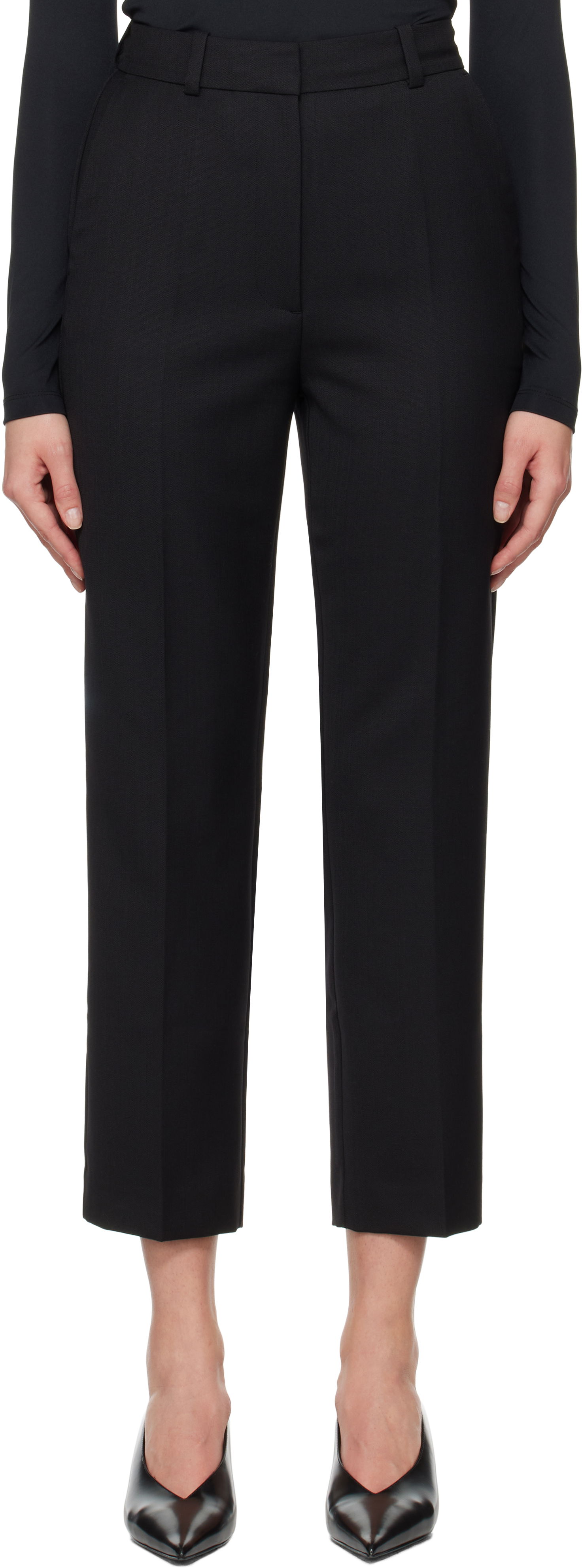 Anine Bing Blaine Cropped Dress Pants