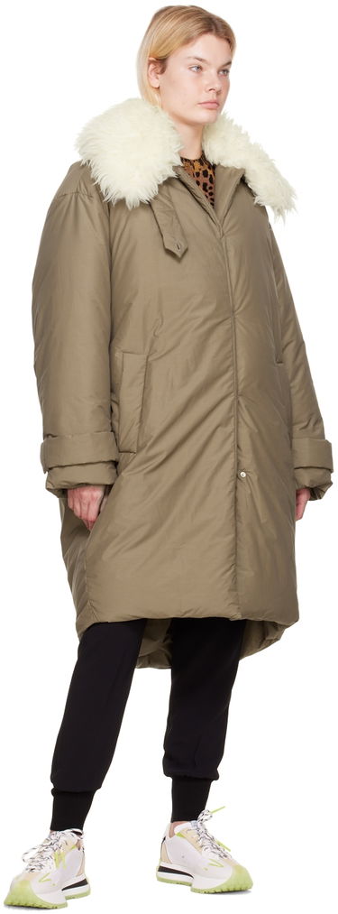 Kabáty Stella McCartney Stella McCartney FFF Collar Puffer Parka Hnedá | 6600163AU305, 3