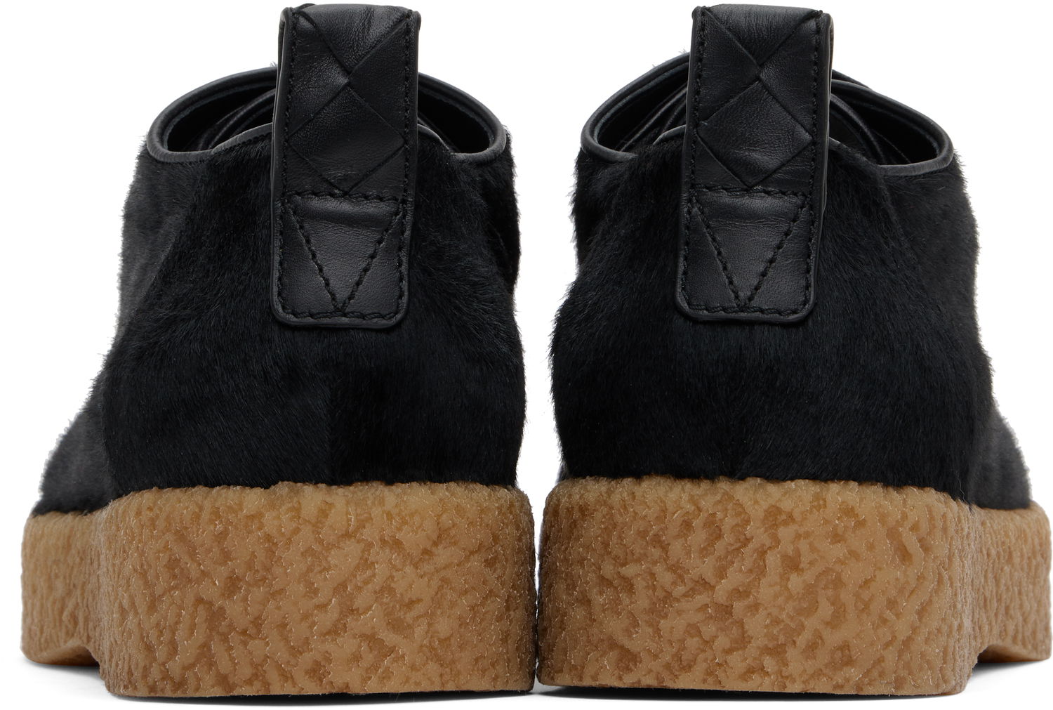 Tenisky a topánky Bottega Veneta Torino Hairy Lace-Up Derbys with Crepe Soles Čierna | 806448V2CU01000, 1