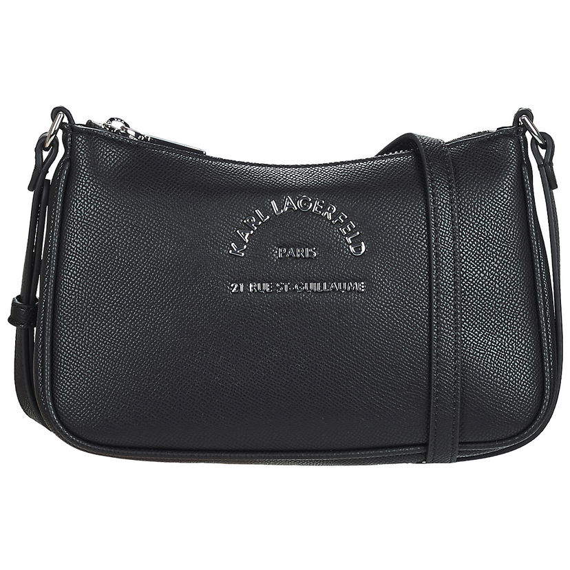 Taška cez rameno KARL LAGERFELD Shoulder Bag RSG METAL SM ZIP CB Čierna | 235W3126-A999-BLACK