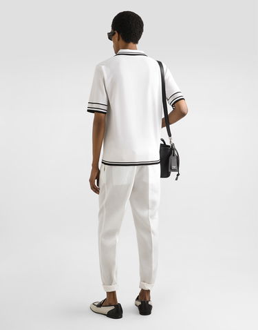 Polo tričko Dolce & Gabbana Dolce & Gabbana Silk Piqué Polo Shirt Biela | GXZ74ZJBSLUW0800, 2