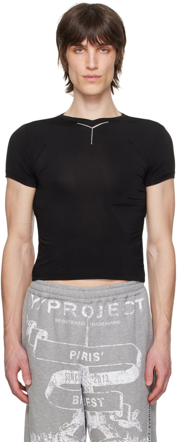 Tričko Y/PROJECT V-Neck T-Shirt Čierna | 104TO004, 0