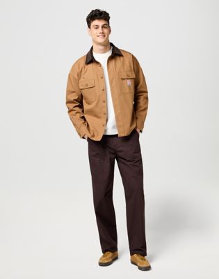 Košeľa Wrangler Wrangler Casey Jones Loose Overshirt Hnedá | 112371547:XL, 1