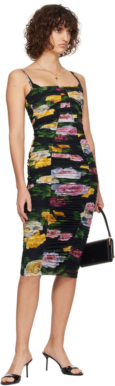Šaty Dolce & Gabbana Dolce&Gabbana Tulle Floral Print Midi Slip Dress Rôznofarebný | F6FAKT FSUBI, 3