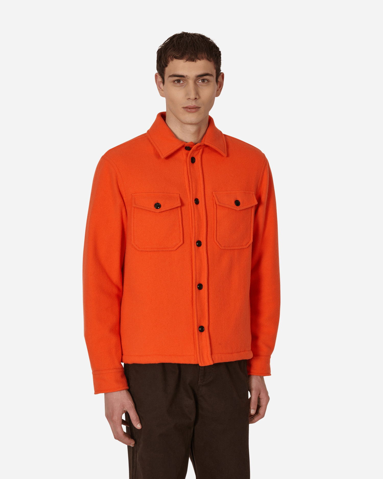 Košeľa Serving the People Woolrich Wool Overshirt Oranžová | CFWOOS0081MRUT3393 5475, 0