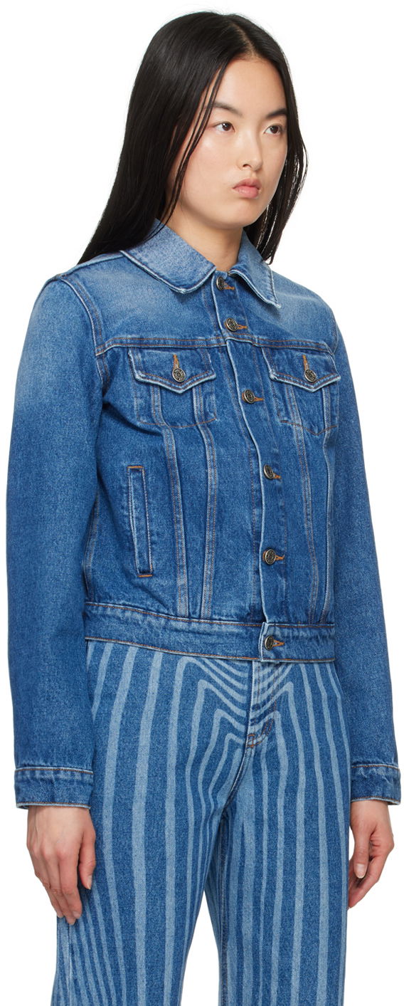 Bunda Jean Paul Gaultier Gaultier Printed Denim Jacket Modrá | 24/25-U-VE040I-D013-5701, 1