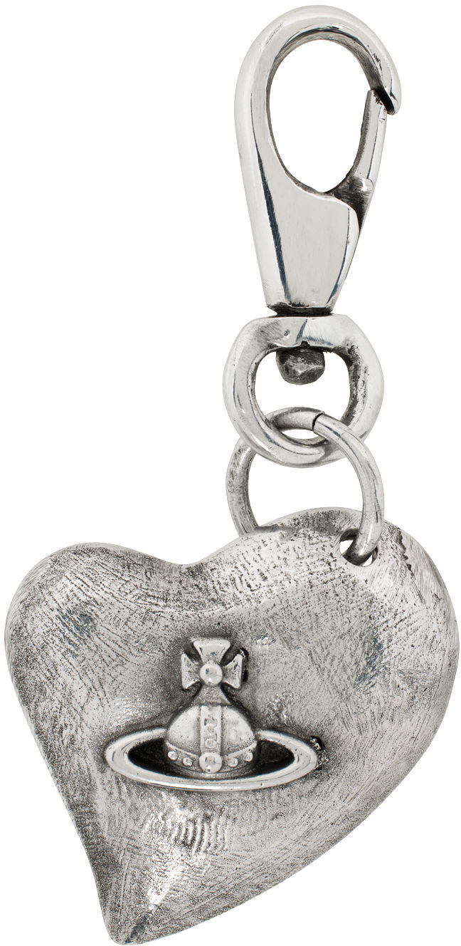 Kľúčenka Vivienne Westwood Gadget Brass Heart Keychain Šedá | 82030093U-OM000K-ET