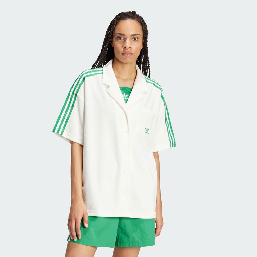 Košeľa adidas Performance White Button-Up Shirt Biela | JH0614
