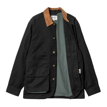Bunda Carhartt WIP Heston Jacket "Black / Discovery Green heavy stone wash" Čierna | I032148_1OC_60, 5