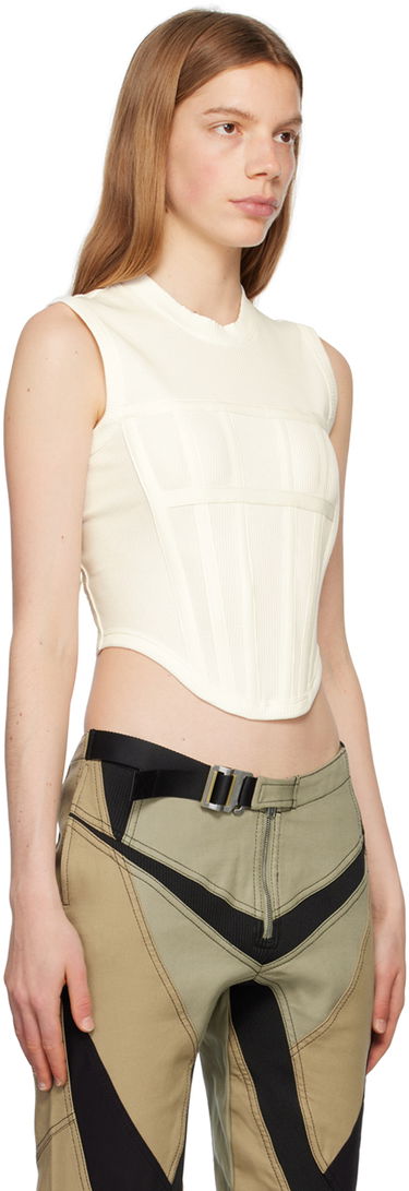 Tielko Dion Lee Corset Tank Top Biela | C3094R23, 1