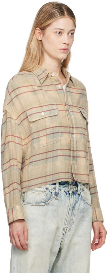 Košeľa R13 R13 Cropped Plaid Shirt Béžová | R13W7298-R388B, 1