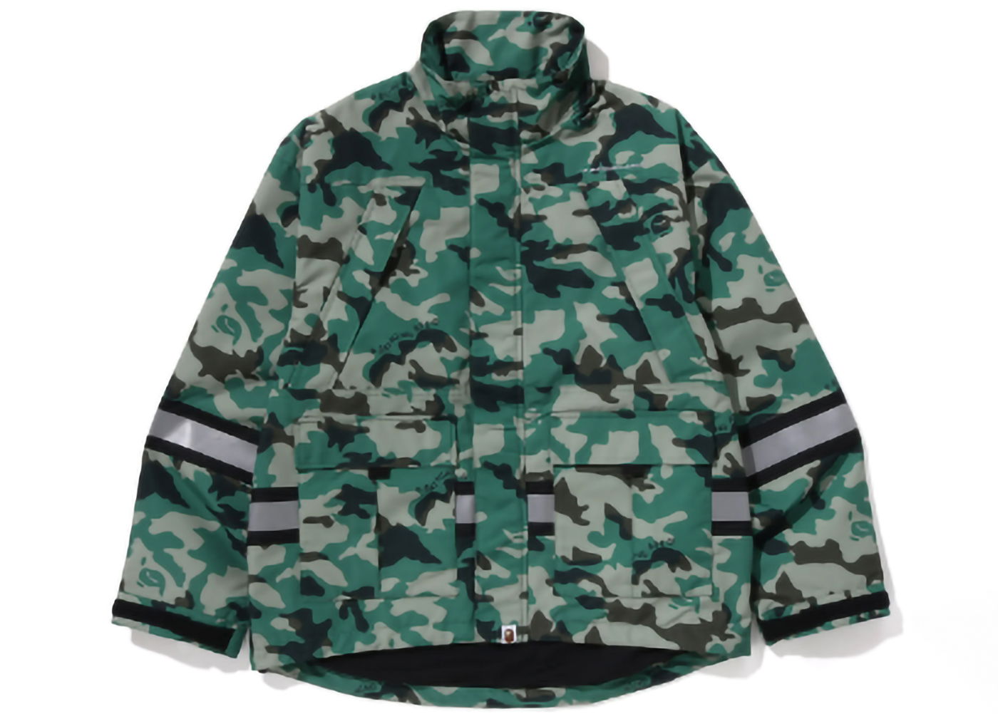 Bunda BAPE Woodland Camo Relaxed Fit Safety Jacket Zelené | 1J30-140-003, 0