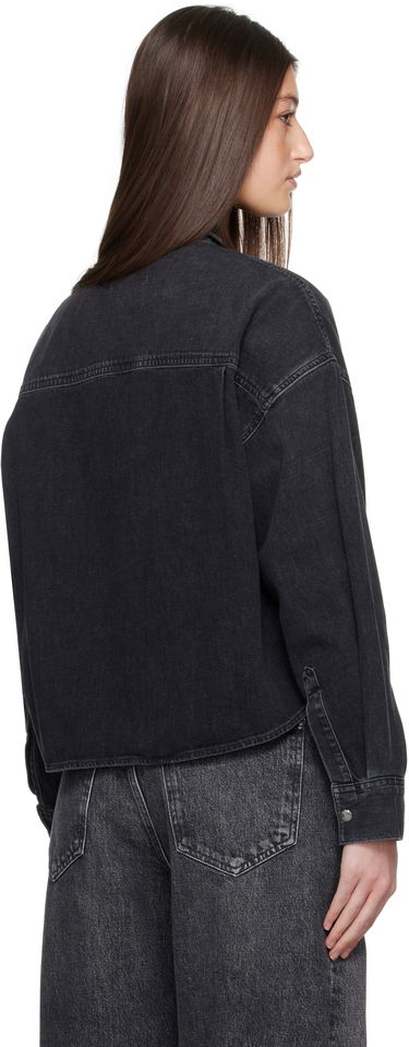 Košeľa AGOLDE AGOLDE Myah Cropped Denim Shirt Čierna | A7360-1525, 2