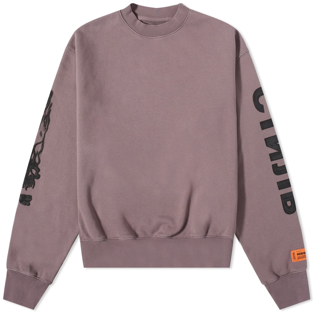 Sveter HERON PRESTON Flaming Skull Crewneck Šedá | HMBA020F22JER0010910, 0