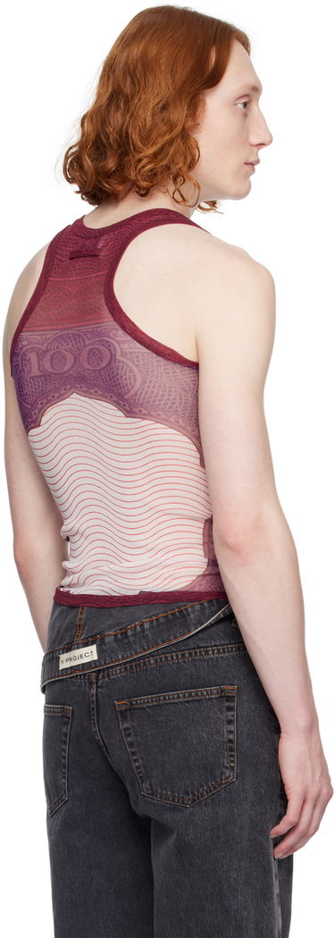 Tielko Jean Paul Gaultier Sheer Tank Top Červená | 24/25-U-DB025-T515-300128, 2
