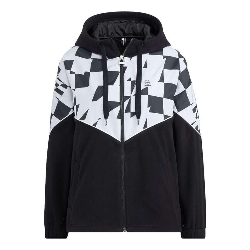 Bunda adidas Originals Originals Checkered Fleece Jacket Čierna | HZ2418
