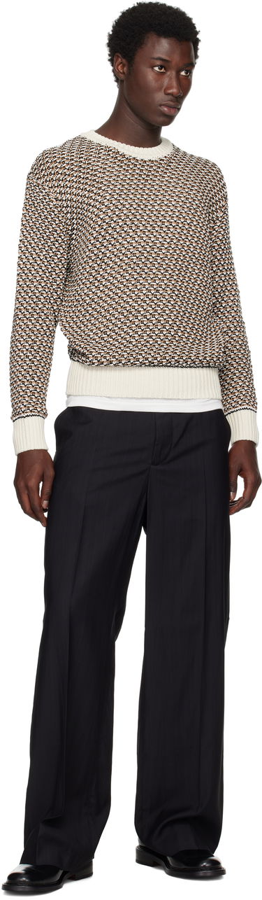 Sveter BOSS Textured Knit Sweater Béžová | 50543159, 4