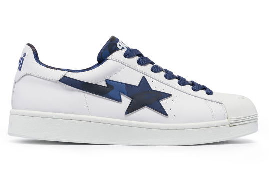 Tenisky a topánky BAPE A Bathing Ape Skull Sta White Navy Biela | 1J20191007-NVY
