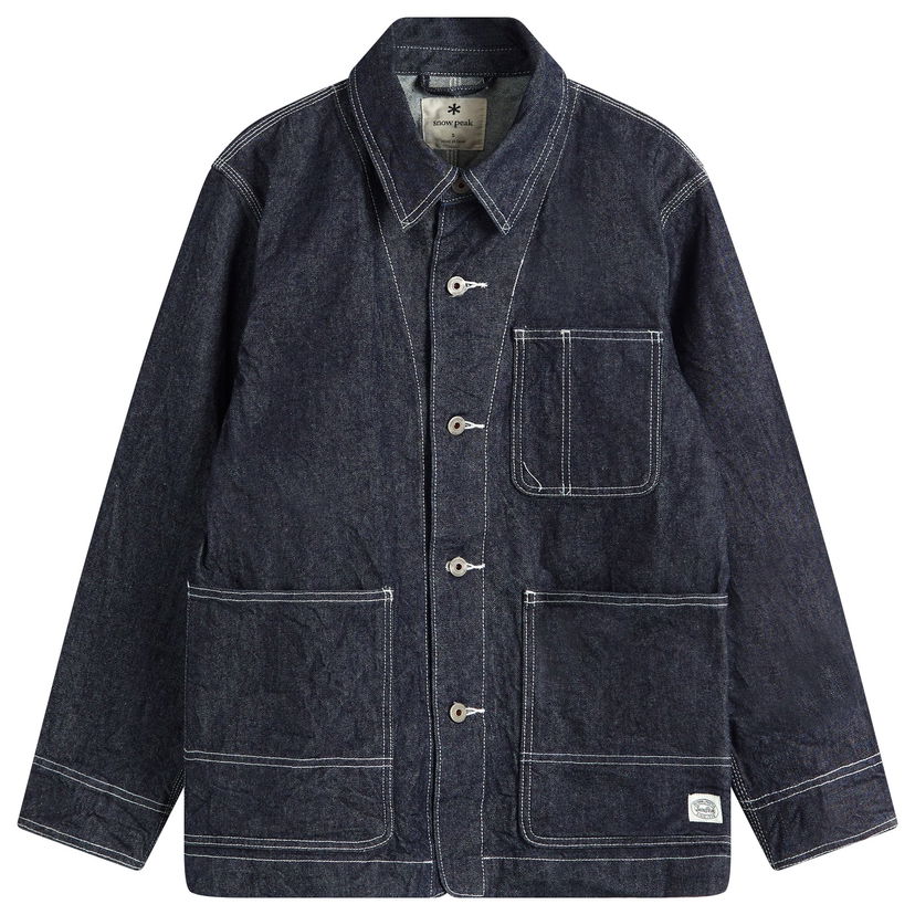 Bunda Snow Peak Recycled Denim Jacket Modrá | JK-24AU201-IND