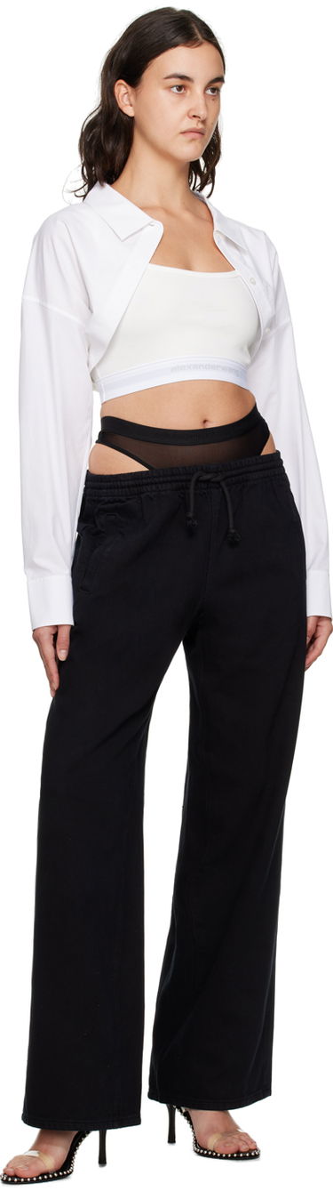 Košeľa Alexander Wang Alexander Wang Layered Cropped Shirt Biela | 4WC4231417, 3