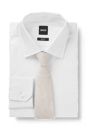 Šál BOSS Jacquard Tie and Pocket Square Set Béžová | 50539006, 1