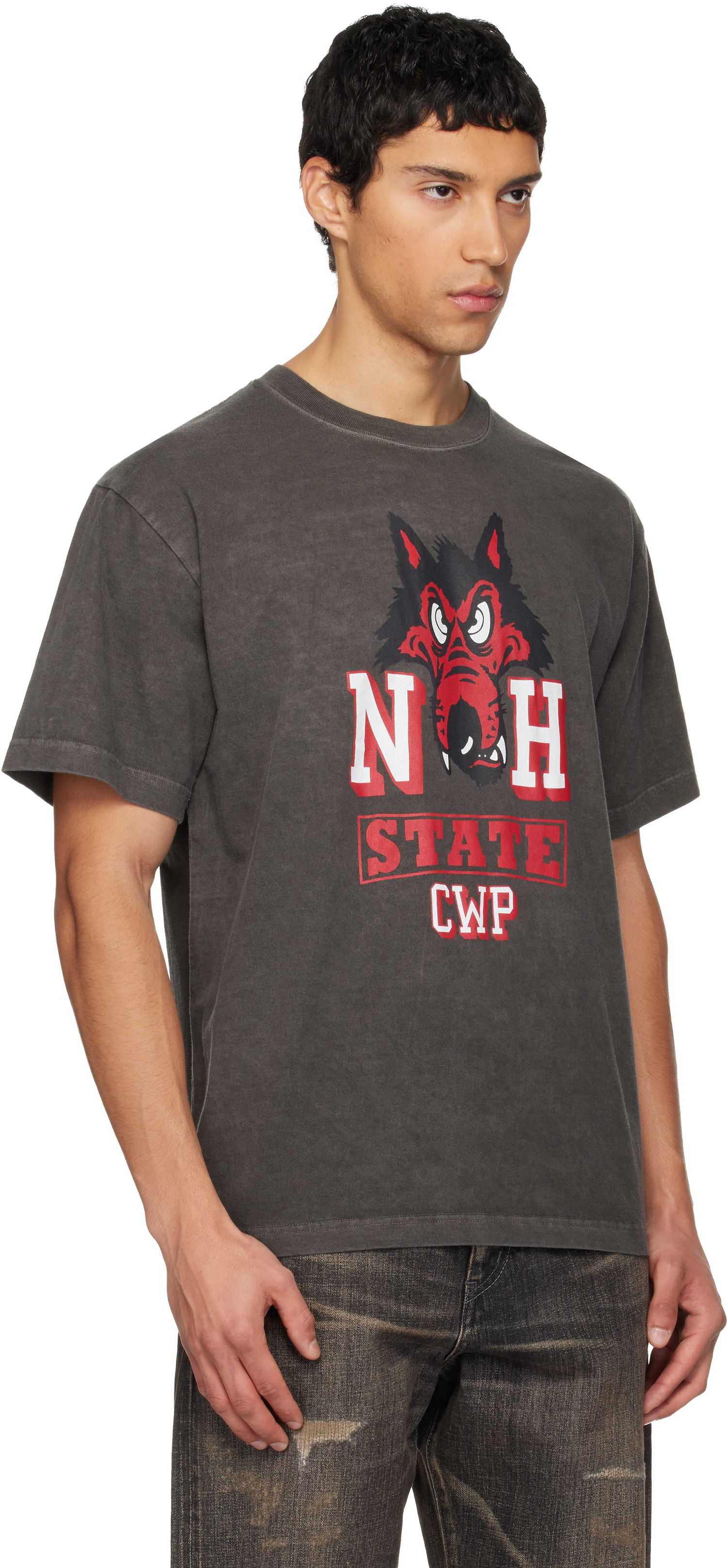 Tričko Neighborhood NOH STATE CWP Wolf Graphic T-Shirt Šedá | 252PCNH-ST15, 1