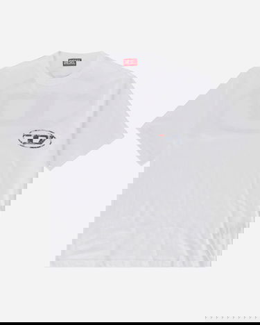 Tričko Diesel Planet Logo Print T-Shirt Biela | A110790CATM 100, 5