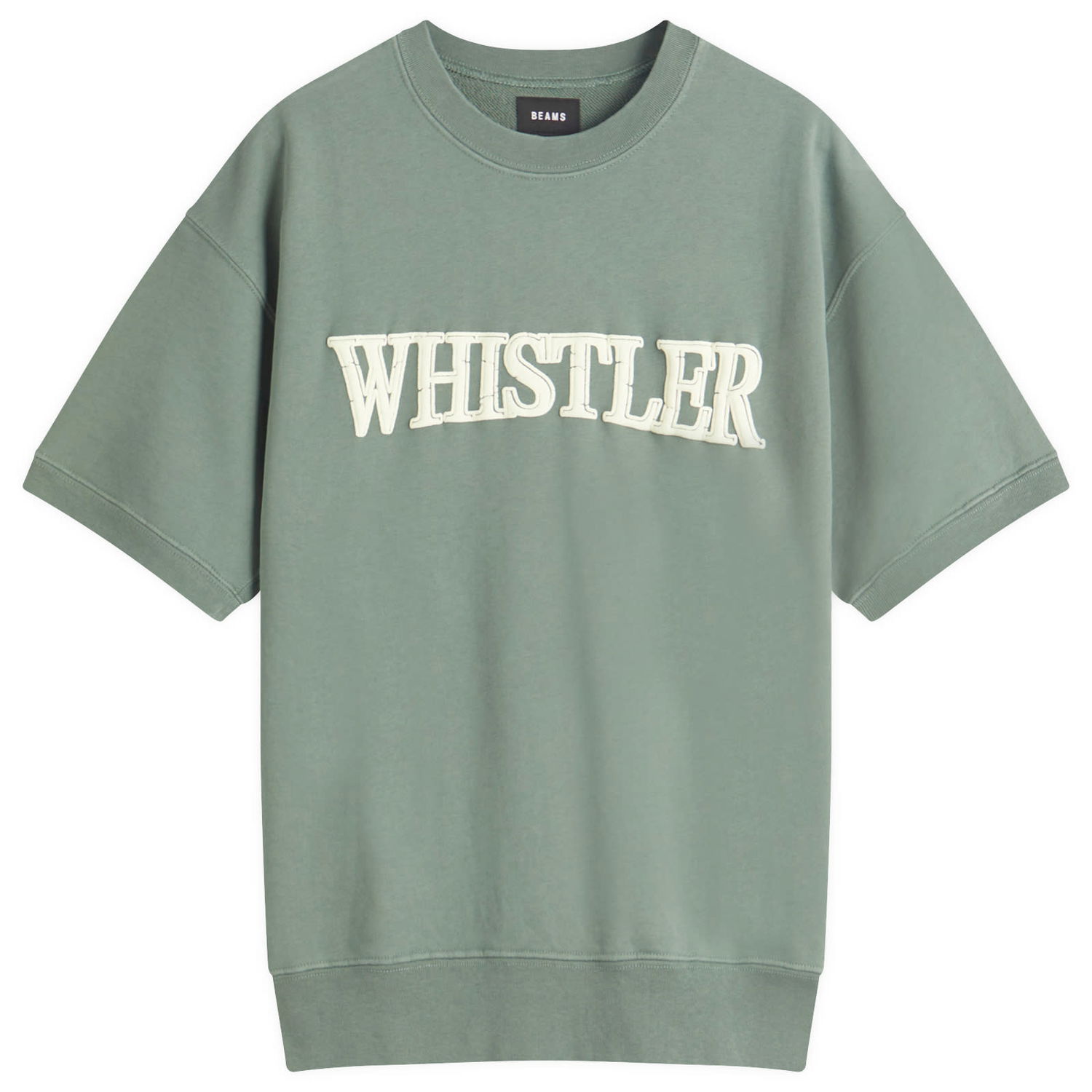 Tričko BEAMS BEAMS Men's Whistler Print Short Sleeve Sweatshirt Zelené | 1103-0054-146-65, 0