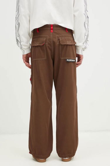 Cargo nohavice Pleasures PLEASURES Public Utility Pants Hnedá | P24W011, 2