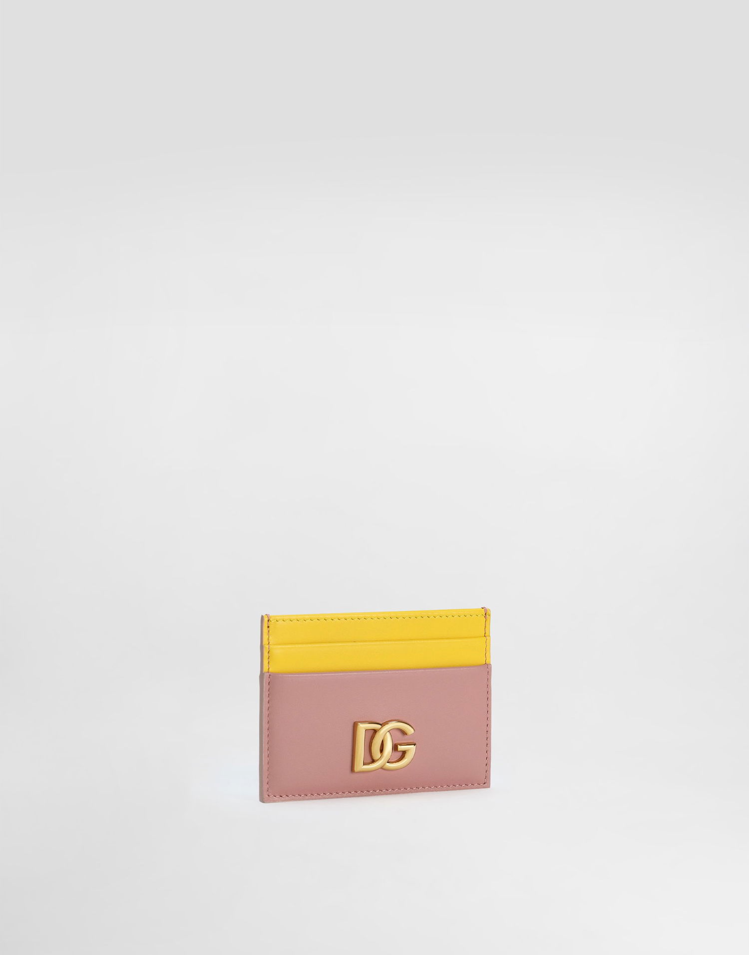Peňaženka Dolce & Gabbana Dolce & Gabbana Calfskin Card Holder With DG Logo Ružová | BI0330A9M758B407, 1