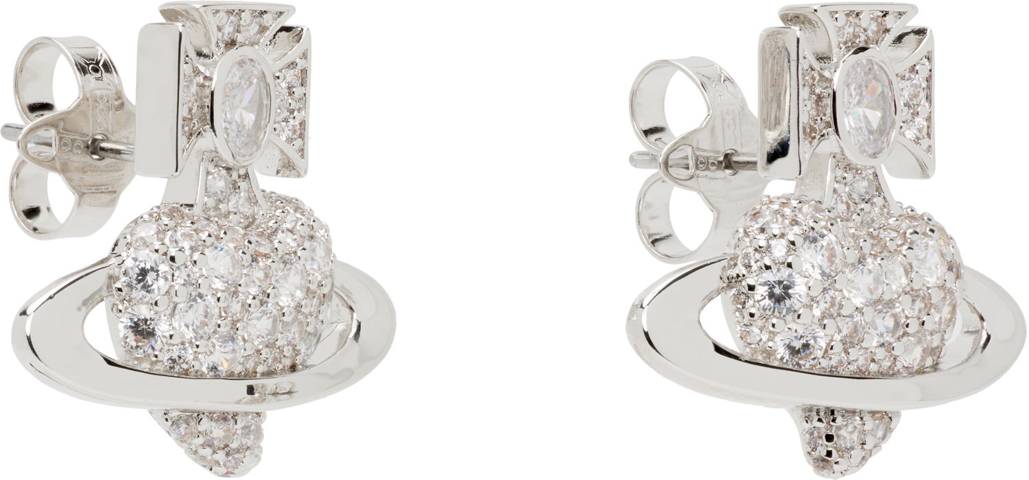 Náušnice Vivienne Westwood Valentine's Agnatha Crystal Orb Stud Earrings Metalická | 6201036H-02P102-, 1
