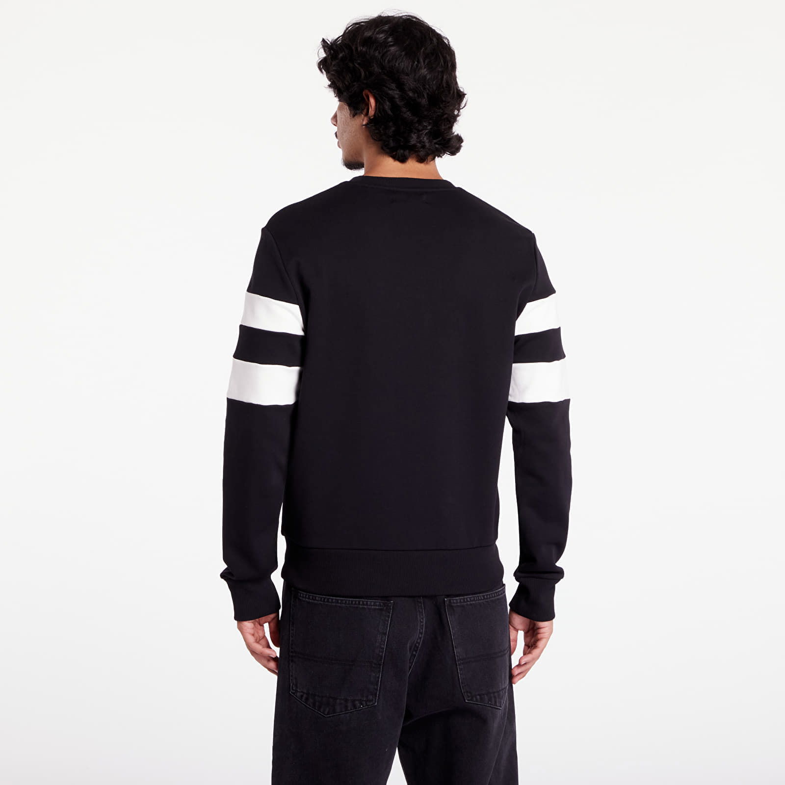 Tipped Sleeve Sweatshirt Black