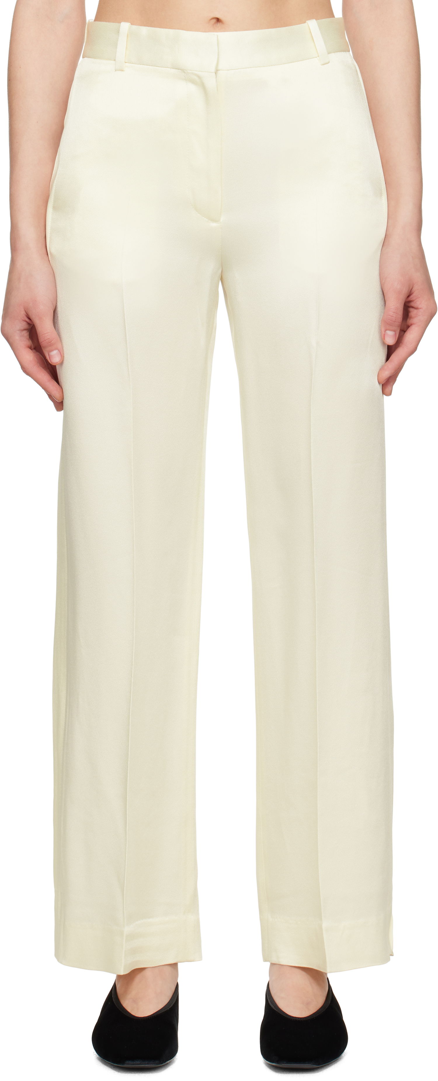 Nohavice TOTEME TOTEME Cuff-Slit Trousers Žltá | 251-WRB4483-FB0344, 0