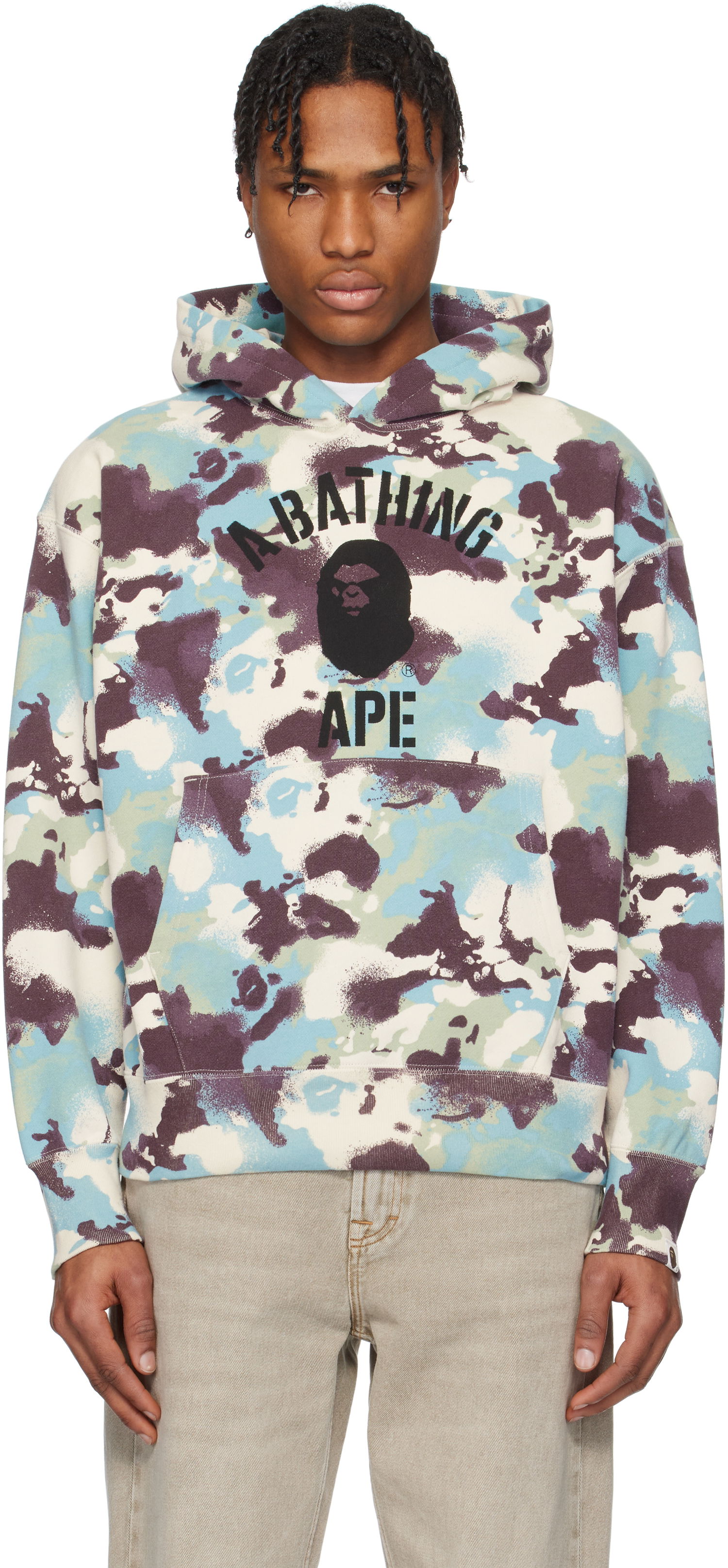 Mikina BAPE A Bathing Ape Map Camo Pullover Hoodie Rôznofarebný | 001PPL301001M, 0