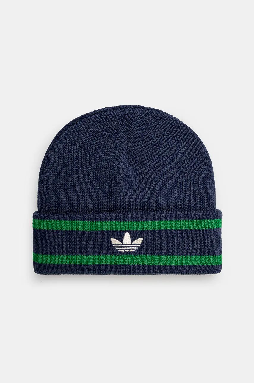 Kulicha adidas Originals Beanie With Green Stripes Modrá | JL9569.M, 0