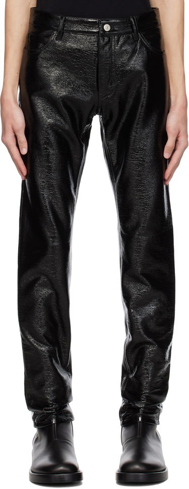 Nohavice Courrèges Courrèges Crinkled Slim Trousers Čierna | PERCPA022VY0014, 0