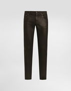 Coated Denim Trousers 48